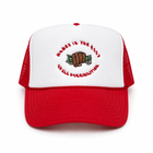 "Money Is the Root of All Possibilities" Trucker Hat (Red/White)