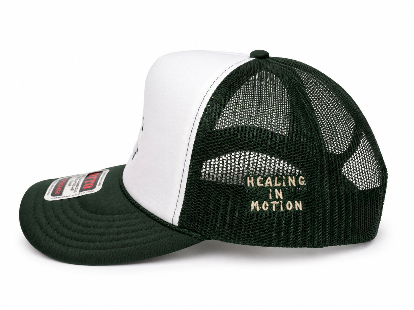 "Money Is the Root of All Possibilities" Trucker Hat (Green/Brown)
