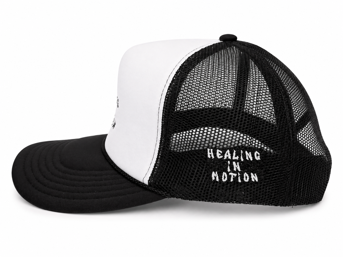"Money Is the Root of All Possibilities" Trucker Hat (Black/White)