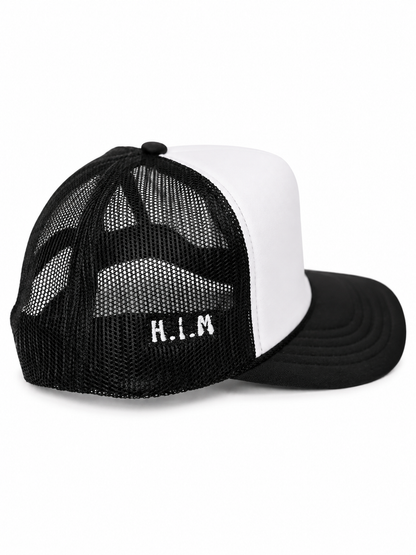 "Money Is the Root of All Possibilities" Trucker Hat (Black/White)